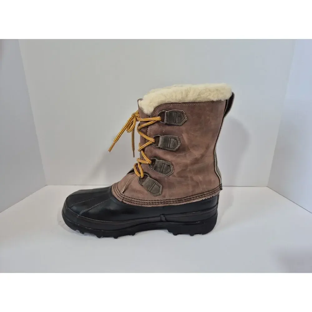 Sorel Kaufman Mens Tan Insulated Winter Snow Boots 10